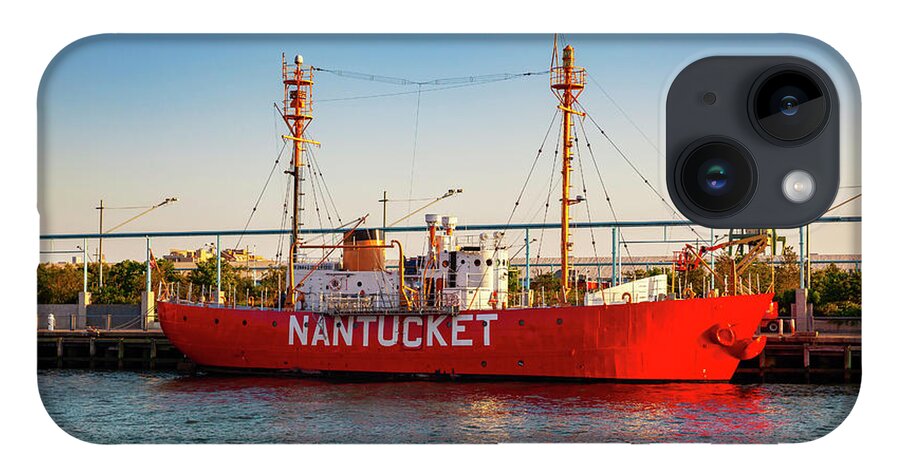 Estock iPhone 14 Case featuring the digital art Nantucket Lightship In Brooklyn Ny by Lumiere