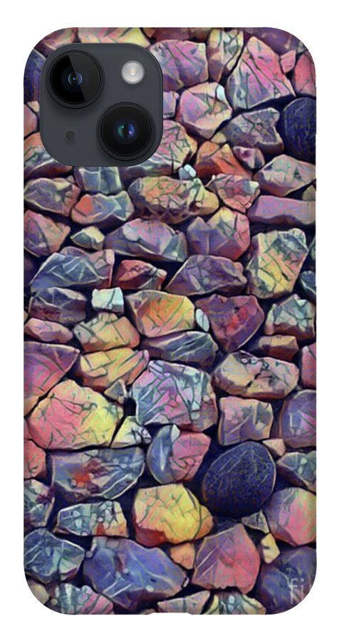 Ireland iPhone Case featuring the digital art Newgrange Stones by Jackie MacNair