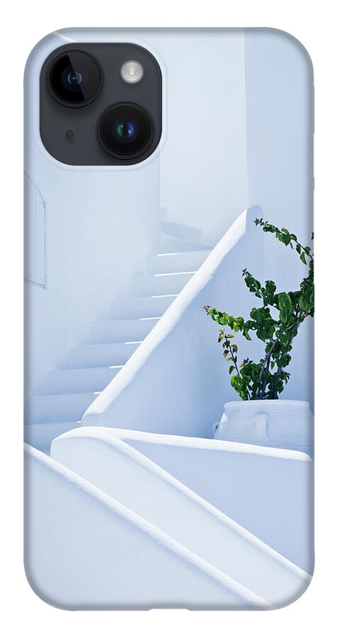 Steps iPhone 14 Case featuring the photograph Nice White Stairs In Oia Village by Mbbirdy