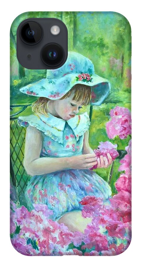 Children iPhone 14 Case featuring the painting Nicole by ML McCormick