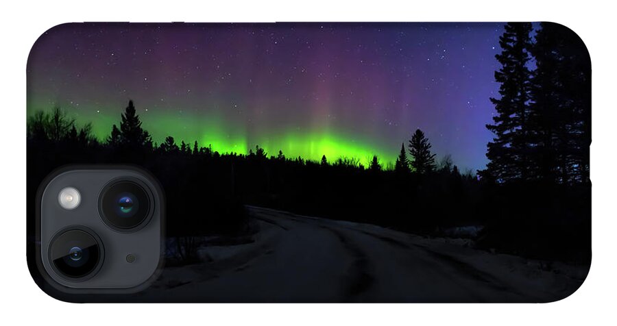 Northern Lights iPhone 14 Case featuring the photograph Night Dancer by Susan Rissi Tregoning