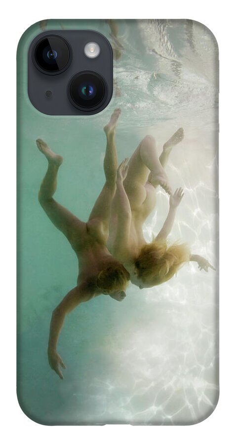 Young Men iPhone 14 Case featuring the photograph Nude Man And Woman Underwater by Ed Freeman