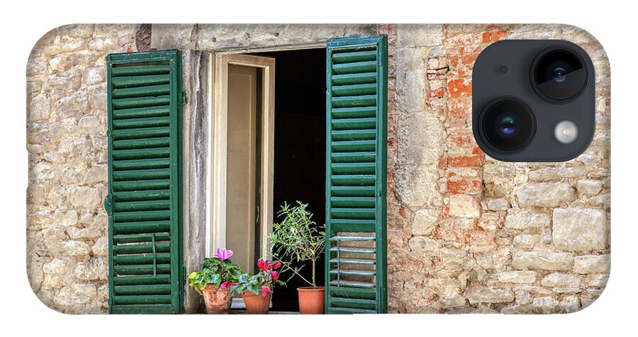Window iPhone 14 Case featuring the photograph Open Window of Cortona by David Letts