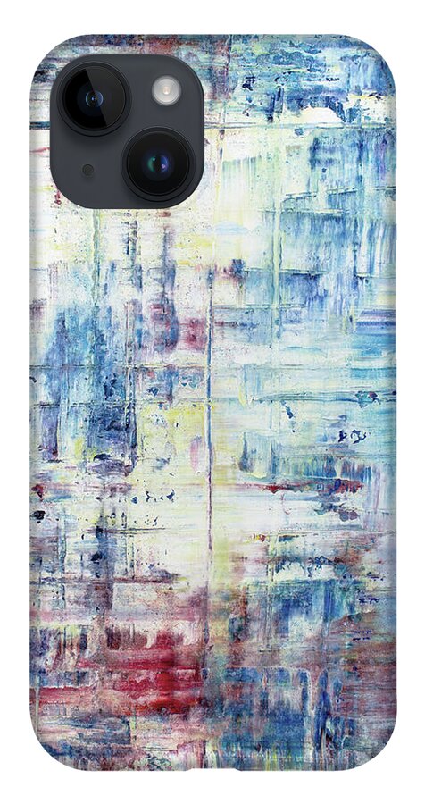 Derek Kaplan iPhone 14 Case featuring the painting Opt.29.18 'A Place To Rest' by Derek Kaplan