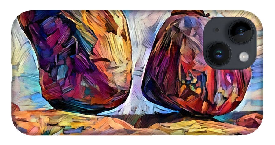 Devils Marbles iPhone 14 Case featuring the digital art Outback Devils Marbles by Chris Armytage