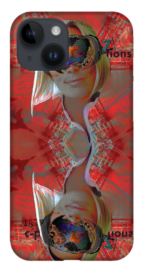  Face iPhone 14 Case featuring the digital art Outside My Window by Alexandra Vusir