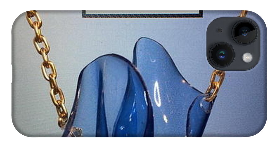 A 1007 Blue Pendant iPhone 14 Case featuring the jewelry P 1007 Blue Pendant by Mary Russell