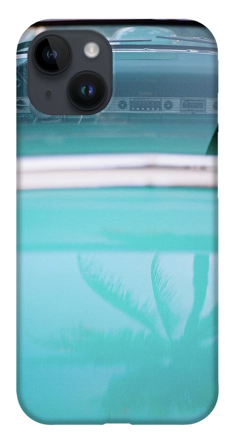 Outdoors iPhone Case featuring the photograph Palm Tree Reflection On Car by Jörgen Persson - Www.rebusfilm.se