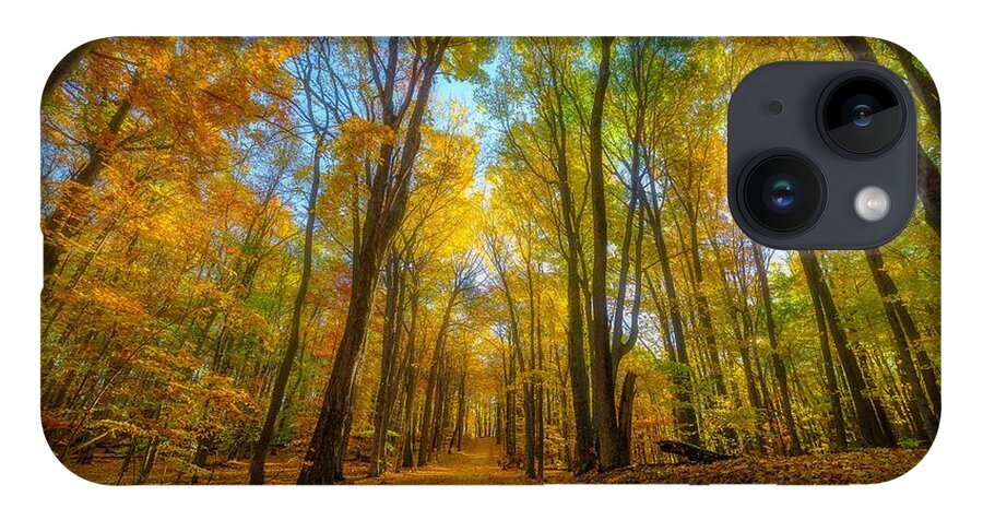Glen Arbor iPhone 14 Case featuring the photograph Path Through An Autumn Rainbow by Owen Weber