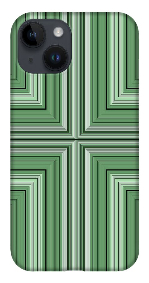 Stripes iPhone 14 Case featuring the digital art Pattern 17 by Angie Tirado