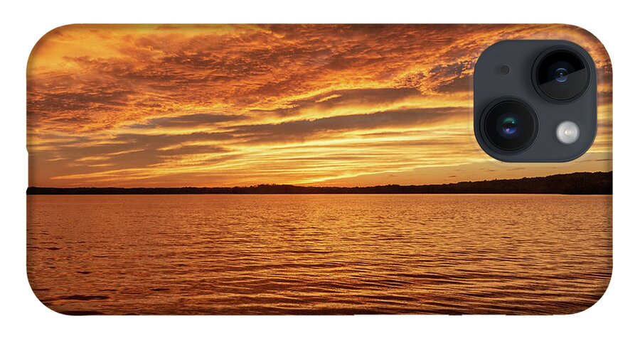 Percy Priest Lake iPhone 14 Case featuring the photograph Percy Priest Lake Sunset by D K Wall
