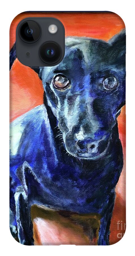 Dog iPhone 14 Case featuring the painting Peter by Kate Conaboy