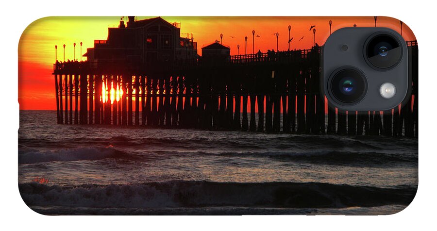 Pacific Ocean iPhone 14 Case featuring the photograph Pier at Sunset by Terri Brewster