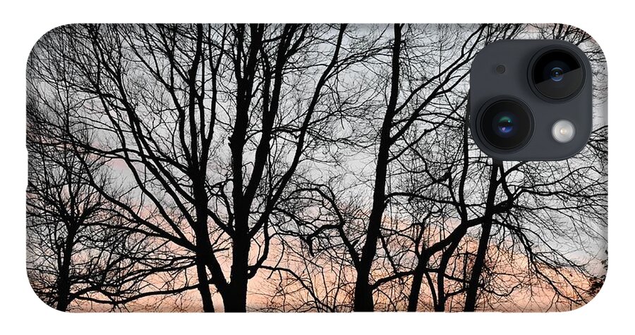 Trees iPhone 14 Case featuring the photograph Pink Sky by Cassidy Marshall