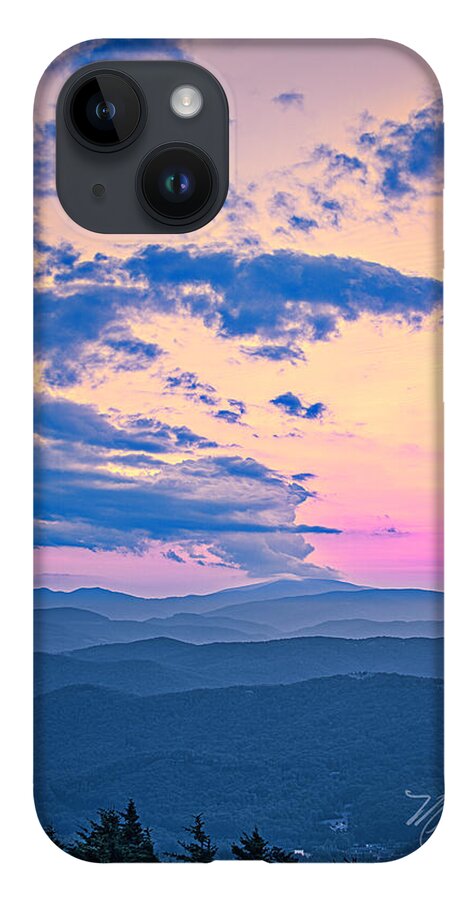Pink Sunset From Grandfather Mountain iPhone 14 Case featuring the photograph Pink Sunset by Meta Gatschenberger
