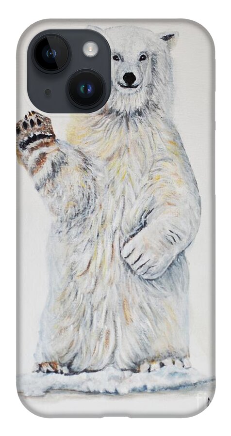 Polar iPhone Case featuring the painting Polar Bear Baby 2 by Marilyn McNish