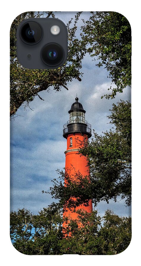 Barberville Roadside Yard Art And Produce iPhone 14 Case featuring the photograph Ponce Inlet Lighthouse by Tom Singleton