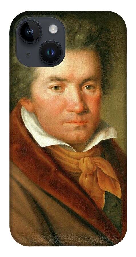 Ludwig Van Beethoven iPhone Case featuring the painting Portrait of Ludwig van Beethoven -1770 - 1827- German composer and pianist., Artist unknown. by Album