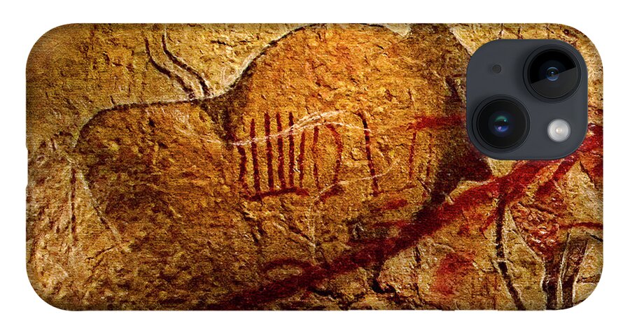 Bison iPhone 14 Case featuring the digital art Prehistoric Bison by Weston Westmoreland