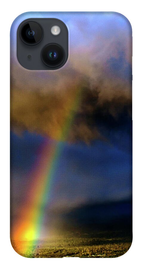 Rainbow iPhone 14 Case featuring the photograph Rainbow during Sunset by John Bauer