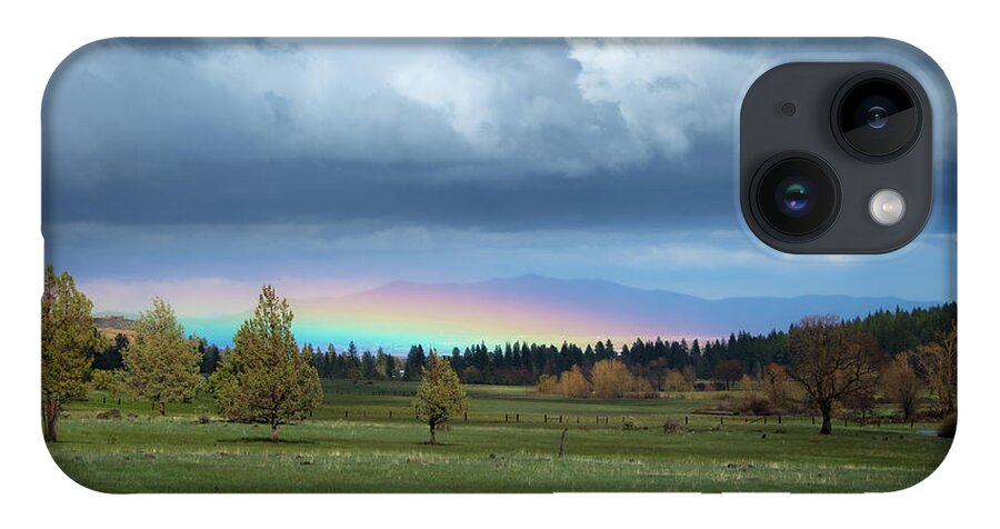 Rainbow iPhone 14 Case featuring the photograph Rainbow in the Valley by Randy Robbins