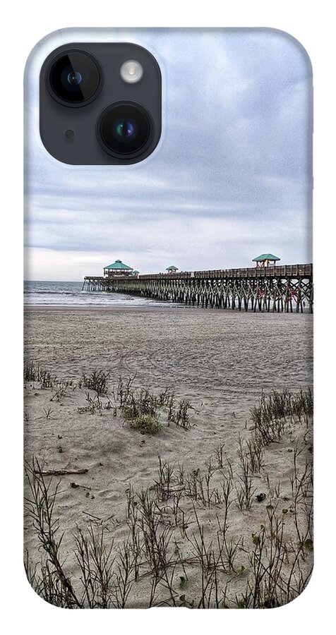 Cloudy iPhone 14 Case featuring the photograph Rainy Beach Day by Portia Olaughlin