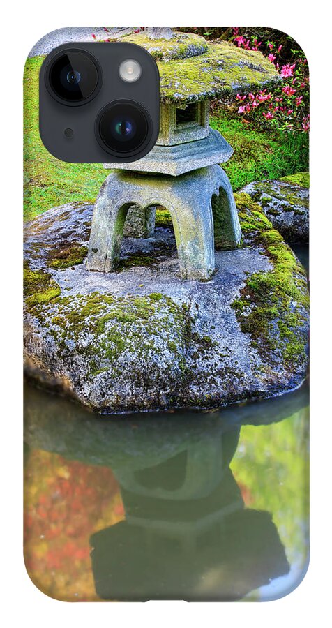 Japanese Garden iPhone 14 Case featuring the photograph Reflection of Spring by Briand Sanderson