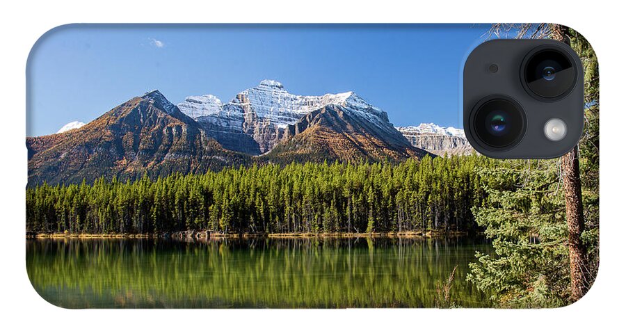 Herbert Lake iPhone 14 Case featuring the photograph Reflections at Herbert Lake by Tim Kathka