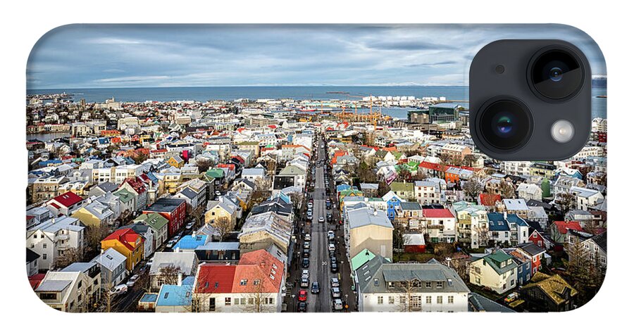 Hallgrimskirkja iPhone 14 Case featuring the photograph Reykjavik City 1 by Nigel R Bell