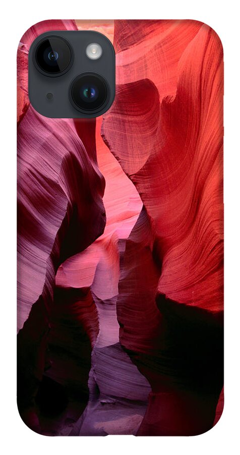 Arizona iPhone 14 Case featuring the photograph Rock Shapes Of Lower Antelope Canyon by Mark Newman