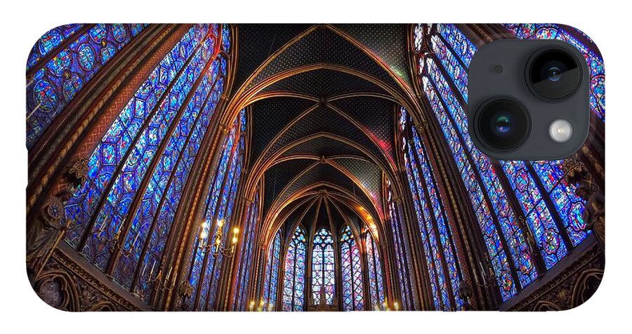Cathedral iPhone Case featuring the photograph Sainte-Chapelle Stained Glass - Paris - France by Bruce Friedman