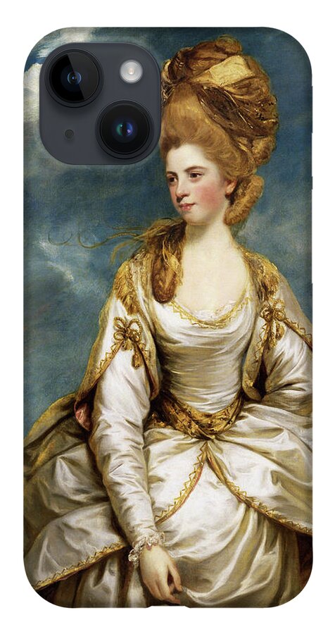 Sarah Campbell iPhone 14 Case featuring the painting Sarah Campbell by Joshua Reynolds by Rolando Burbon