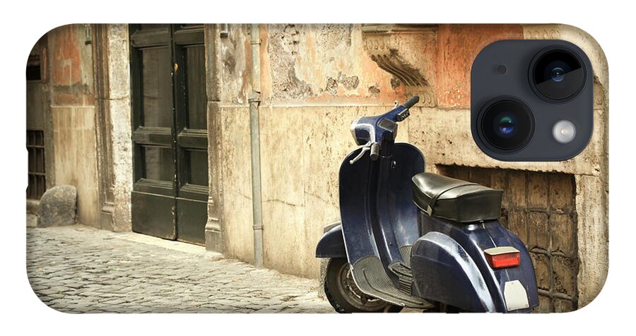 Outdoors iPhone 14 Case featuring the photograph Scooter Scene In Rome, Italy by Romaoslo