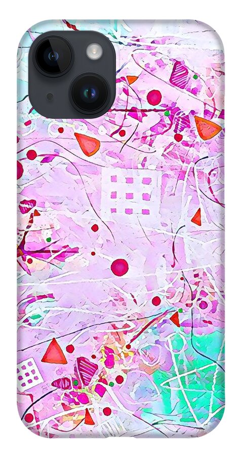 Shapes iPhone 14 Case featuring the mixed media Shape Shifter 6 by Vanessa Katz