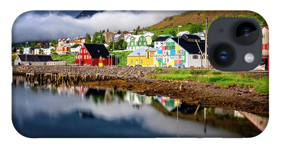 Iceland iPhone Case featuring the photograph Siglufjorour Harbor Houses by Tom Singleton