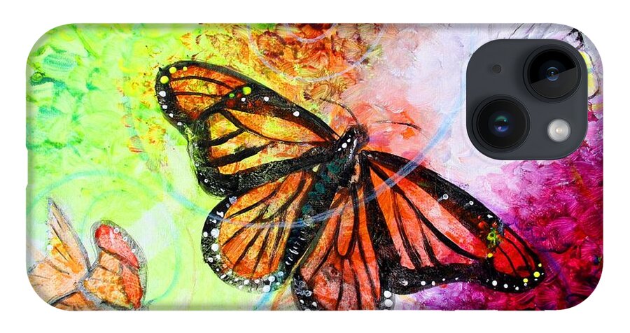 Butterfly iPhone Case featuring the painting Sincere Beauty by J Vincent Scarpace