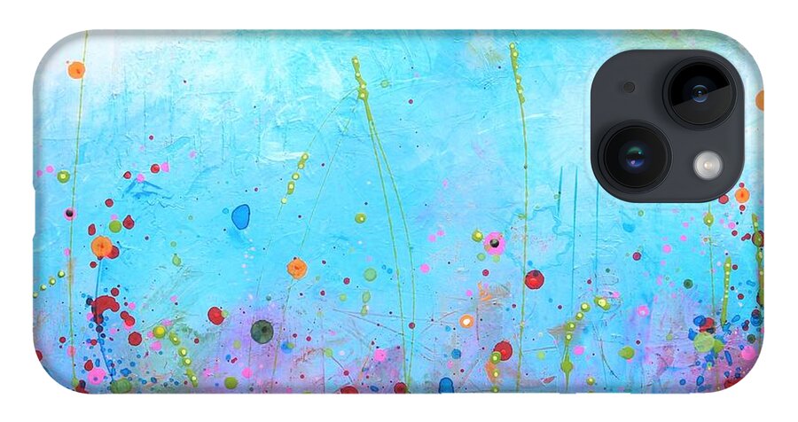 Acrylic iPhone 14 Case featuring the painting Spring Fling by Brenda O'Quin
