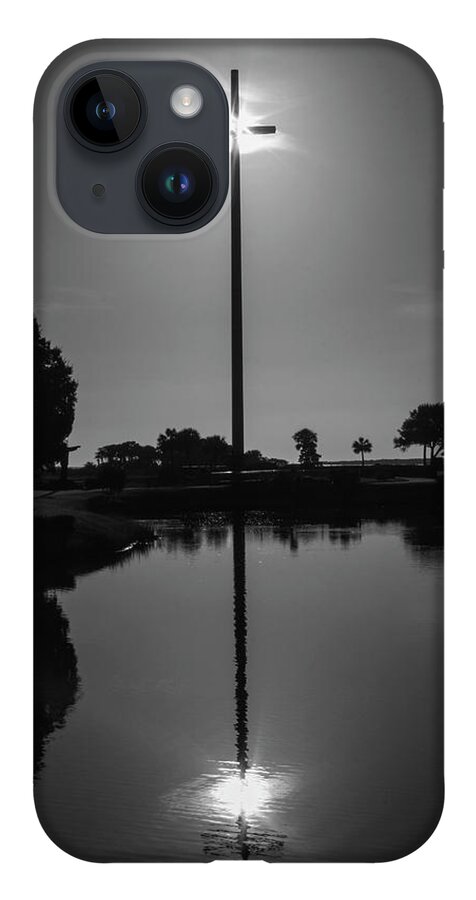 Cross iPhone 14 Case featuring the photograph St Augustine Cross Reflected by Robert Wilder Jr