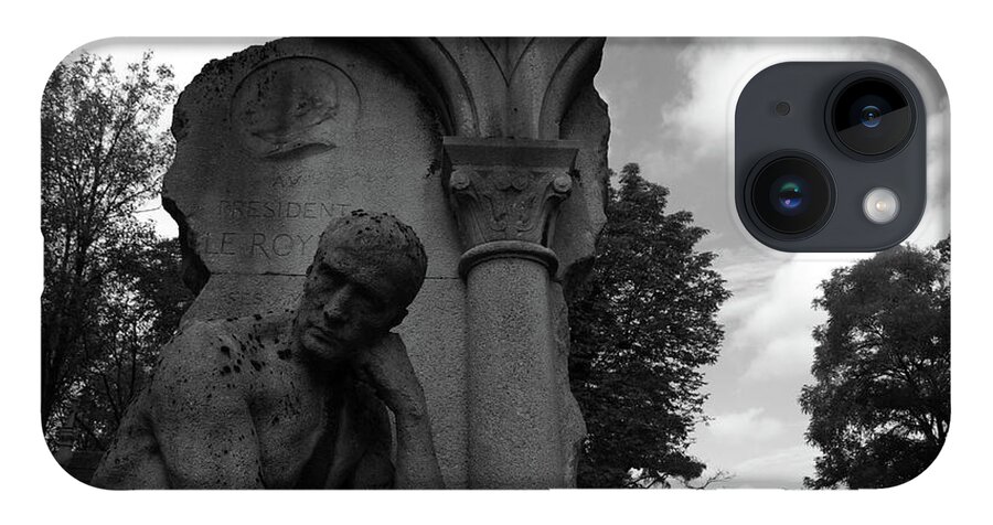 Statue iPhone Case featuring the photograph Statue, pondering by Edward Lee