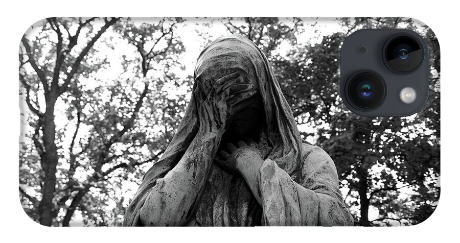 Statue iPhone Case featuring the photograph Statue, regret by Edward Lee
