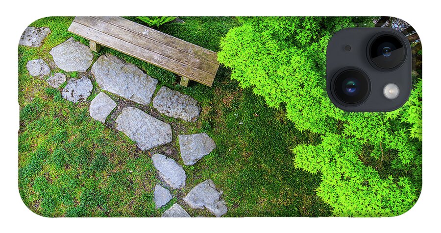 Japanese Garden iPhone 14 Case featuring the photograph Stepping Stones by Briand Sanderson