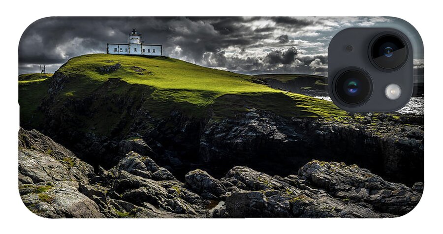 Scotland iPhone Case featuring the photograph Strathy Point Lighthouse In Scotland by Andreas Berthold
