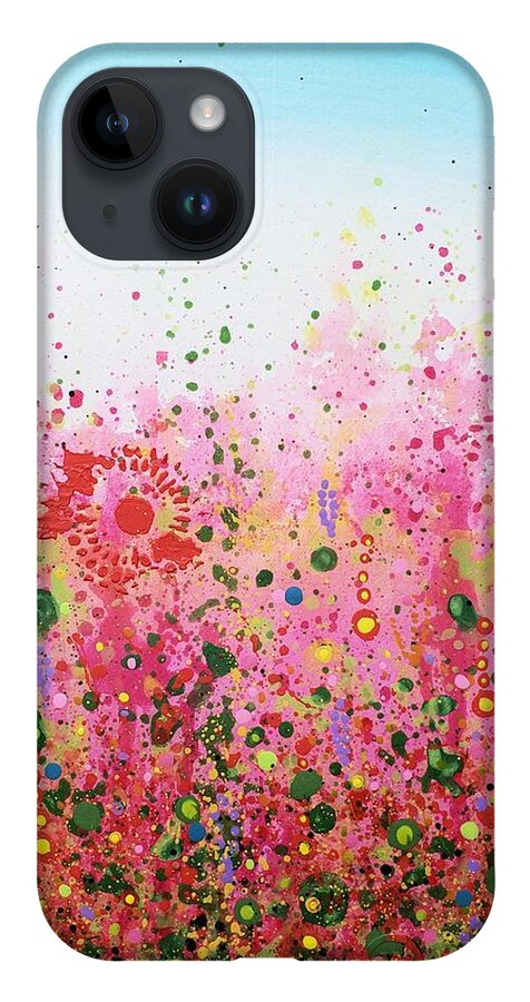 Acrylic iPhone 14 Case featuring the painting Sugar Bee by Brenda O'Quin