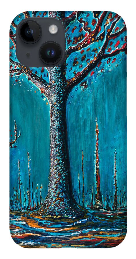 Tree iPhone 14 Case featuring the painting Sugar Tree by Yom Tov Blumenthal