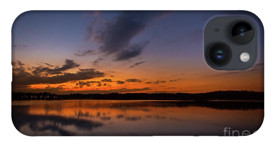 Lake-lanier iPhone 14 Case featuring the photograph Sunset on Lake Lanier by Bernd Laeschke