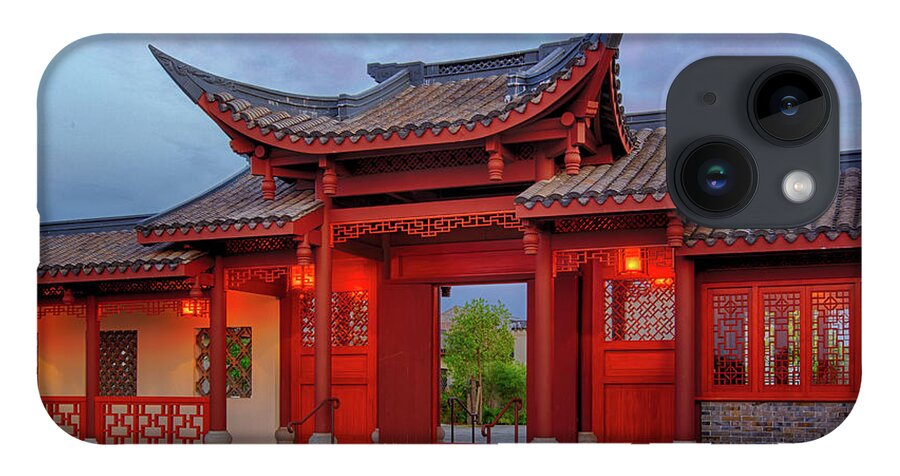 Seattle Chinese Garden iPhone 14 Case featuring the photograph Sunset on the Gate by Briand Sanderson