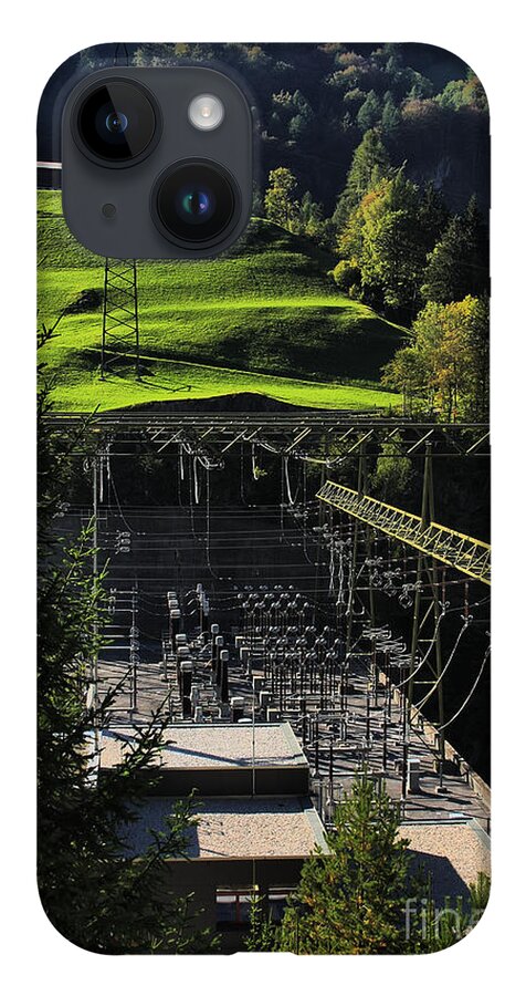 Power Station iPhone 14 Case featuring the photograph Swiss Power - Swiss Pastoral by Steve Ember