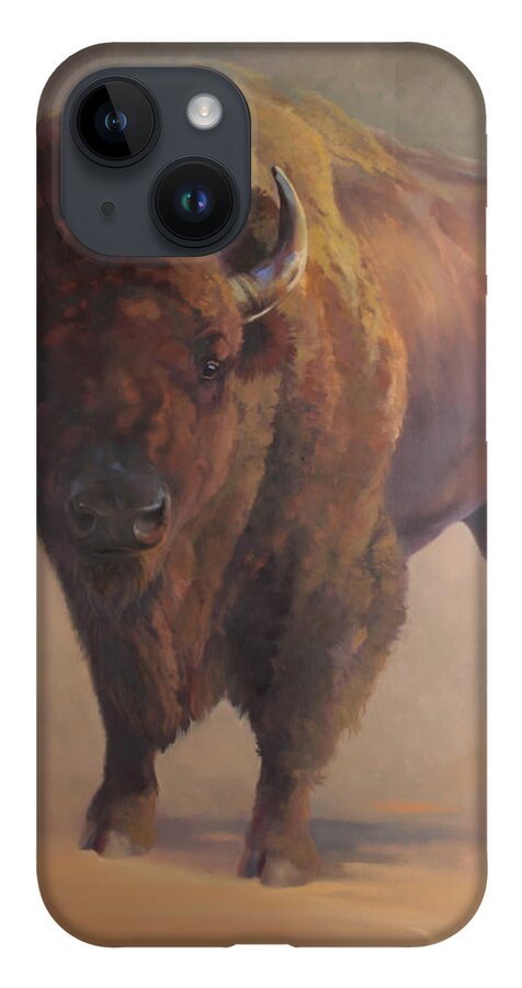 Nature iPhone 14 Case featuring the painting Tatanka by Carolyne Hawley