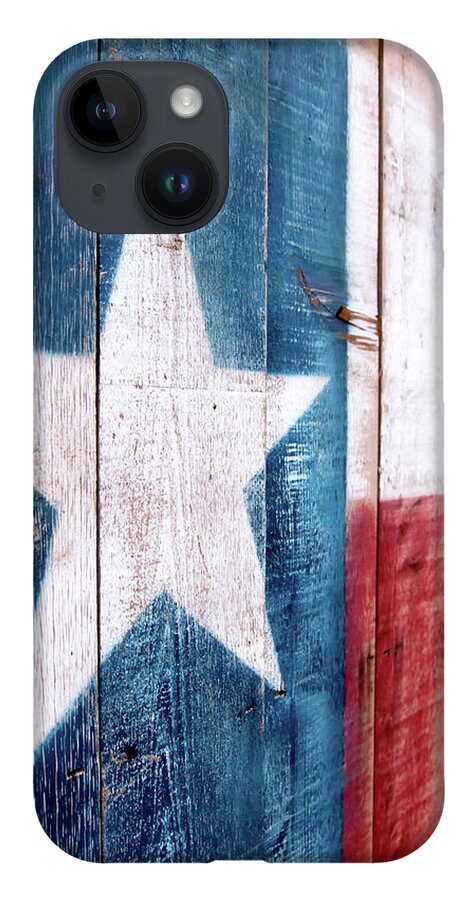 Wood iPhone Case featuring the photograph Texas Flag Rustic by Lanier