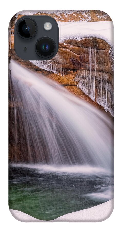 Franconia Notch iPhone Case featuring the photograph The Basin, Close Up In A Winter Storm by Jeff Sinon